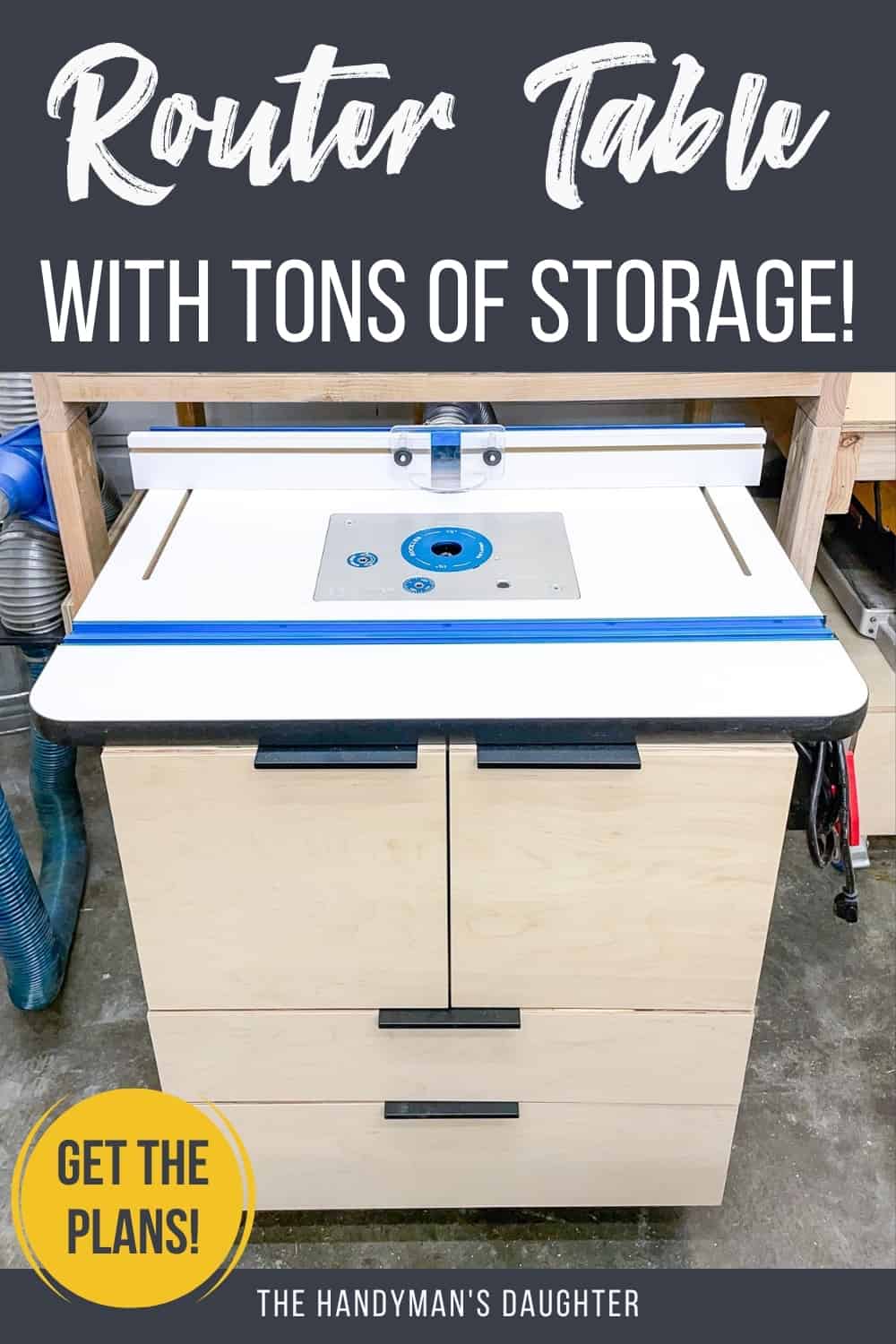 DIY router table cabinet with plans