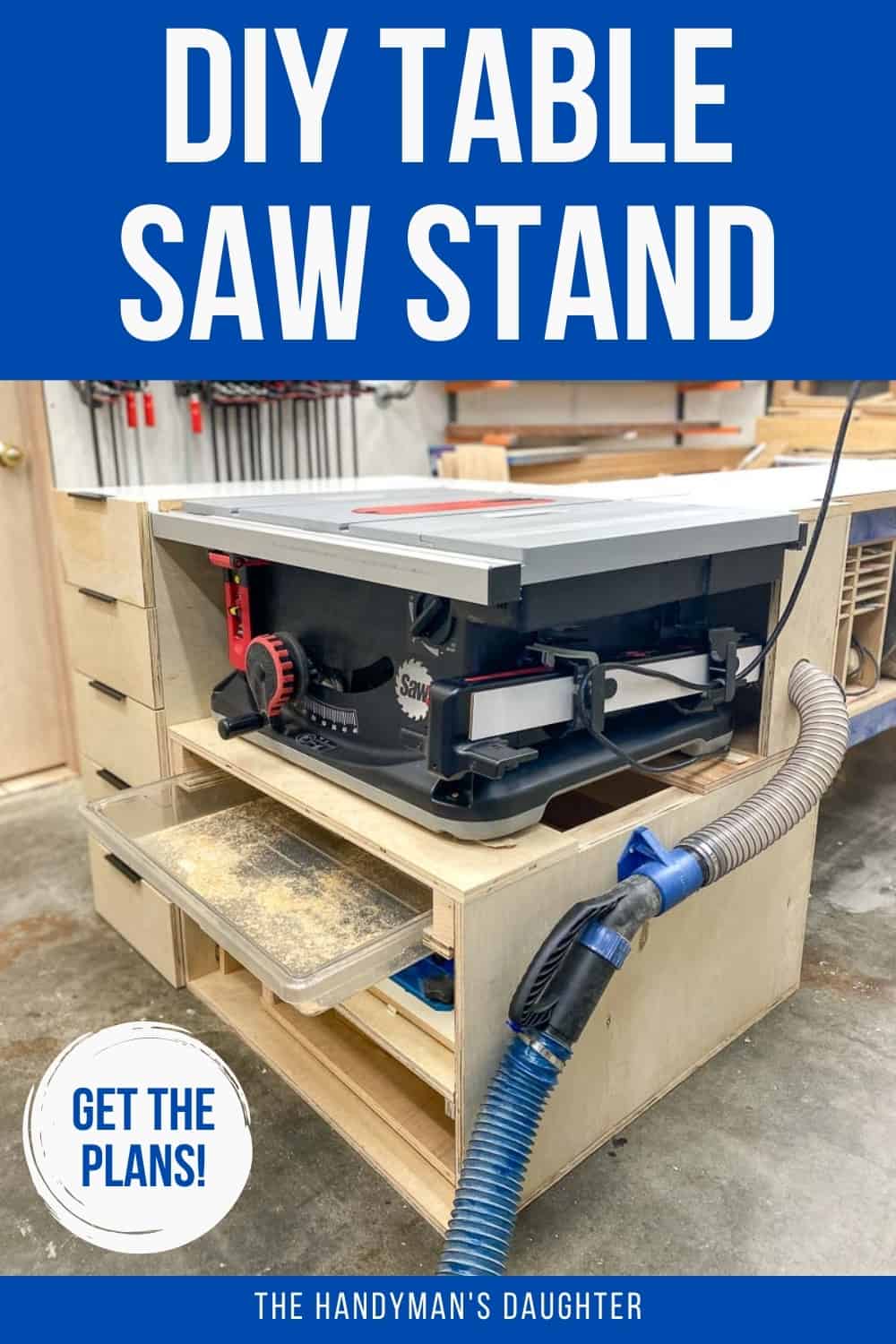 DIY table saw stand with plans