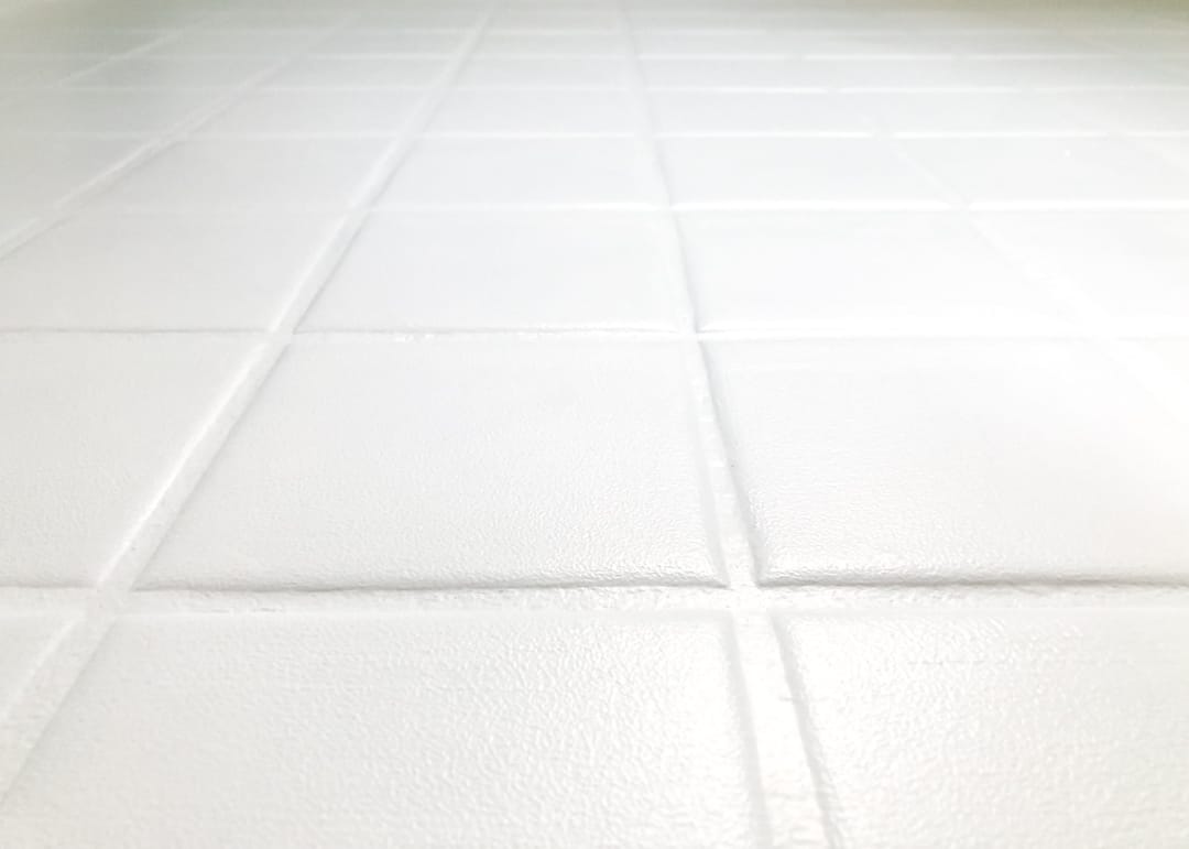 tile floor painted with floor paint
