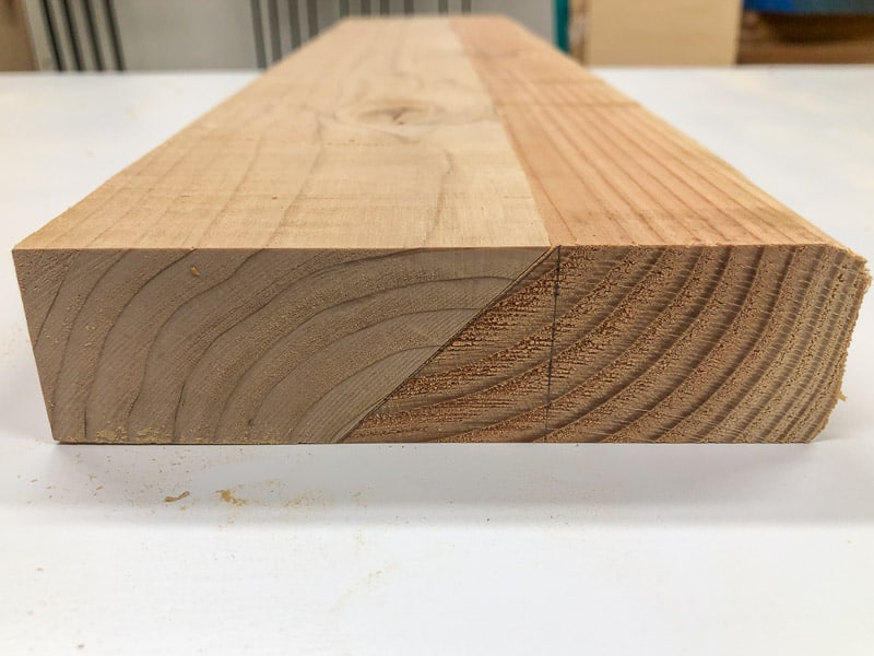 French cleat made of 2x4 boards