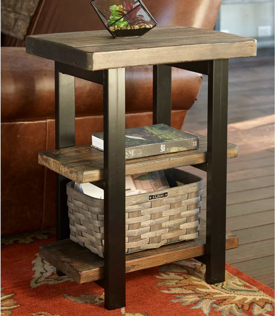 rustic end table from L.L. Bean